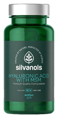 SILVANOLS Premium Hyaluronic Acid with Msm kapsulas, 120 gab.