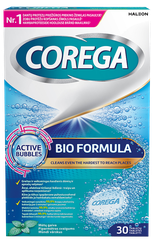 COREGA Bio Formula tabletes zobu protēžu tīrīšanai, 30 gab.