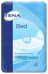 TENA Bed Secure Zone Plus 60 x 90 cm absorbējošie palagi, 5 gab.