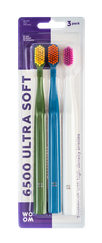 WOOM 6500 Ultra Soft zobu birste, 3 gab.