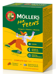 MOLLERS For Teens tabletes + kapsulas, 56 gab.
