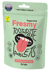 FRESMY Peppermint zobu pastas tabletes, 124 gab.