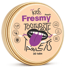 FRESMY Peach for Kids zobu pastas tabletes, 30 gab.