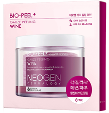 NEOGEN Dermalogy Bio-Peel Gauze Peeling - Wine pīlinga spilventiņi, 8 gab.