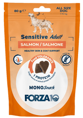 FORZA10 Monosnack Sensitive Adult Lasis, Suņiem gardumi, 80 g