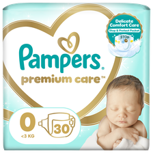PAMPERS Premium Care 0 <3 kg autiņbiksītes, 30 gab.