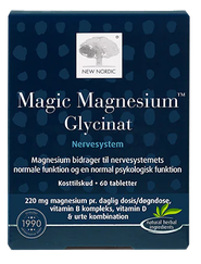 NEW NORDIC Magic Magnesium Glycinat tabletes, 60 gab.