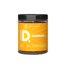 SAPIENS Vitaminas D guminukai, 60 vnt.