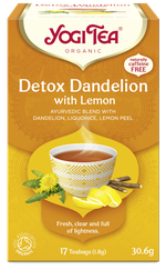 YOGI TEA Detox Dandelion With Lemon Bio tēja maisiņos, 17 gab.