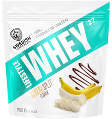 SWEDISH SUPPLEMENTS Lifestyle Whey Banana Split pulveris, 900 g