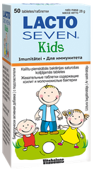 LACTO SEVEN Kids košļājamās tabletes, 50 gab.