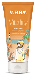 WELEDA Vitality su stimuliuojančiu šaltalankių kvapu dušo kremas, 200 ml