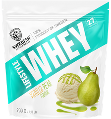 SWEDISH SUPPLEMENTS Lifestyle Whey Vanilla Pear pulveris, 900 g