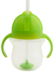 MUNCHKIN 6m+, green krūzīte ar salmiņu, 207 ml