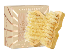 CRYSTALLOVE Butterfly Bamboo Agave Travel Size ķermeņa birste, 1 gab.