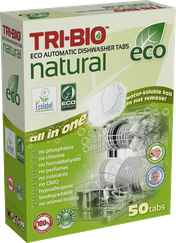 TRI-BIO Natural tabletes trauku mazgājamai mašīnai, 50 gab.