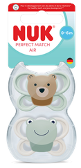 NUK Perfect Match Air (0-6 m) māneklītis, 2 gab.