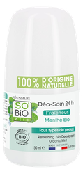 SO BIO ETIC 24H Ar Piparmētru dezodorants, 50 ml
