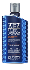 GIOVANNI Men 2-In-1 Daily with Ginseng & Eucalyptus šampūns-kondicionieris, 499 ml