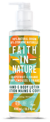 FAITH IN NATURE Grapefruit & Orange Hand & Body losjons, 400 ml