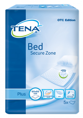 TENA Bed Secure Zone Plus 60 x 60 cm absorbējošie palagi, 5 gab.