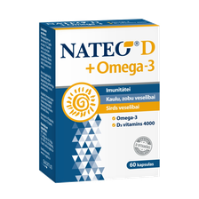 NATEO D3 Plus Omega-3 SV4000 kapsulas, 60 gab.