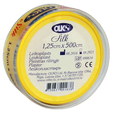 OLKO  Silk 1.25 x 500 cm leikoplasts rullī, 1 gab.