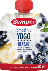 SEMPER Banānu, Melleņu (6 mēn.+) jogurts, 90 gab.