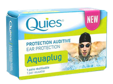 QUIES Aquaplug 1 atkārtoti lietojami ausu aizbāžņi, 2 gab.
