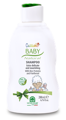 NATURA HOUSE Cucciolo Baby maigs šampūns bērniem ar rīsu proteīniem un pantenolu, 200 ml