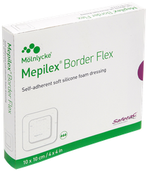MEPILEX  Border Flex 10 x 10 cm plāksteris, 5 gab.