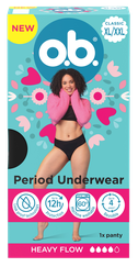 O.B. XL/XXL menstruālās biksītes, 1 gab.