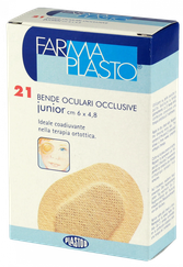 FARMA PLASTO 6 x 4.8 cm, miesas krāsā acu plāksteri, 21 gab.