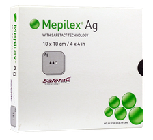 MEPILEX  Ag 10x10 cm brūču pārsējs, 5 gab.