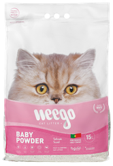 WEEGO Baby Powder cementējošās smiltis kaķiem, 15 L