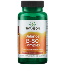 SWANSON Vitaminų B kompleksas kapsulės, 100 vnt.