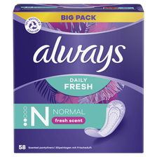 ALWAYS  Normal, Fresh Scent higiēniskās paketes, 58 gab.