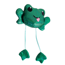 CATSTAGES Toss N Dangle Frog, Zaļa rotaļlieta, 1 gab.