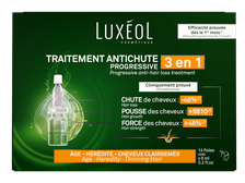 LUXEOL 3 in 1, Pret Progresējošu Matu Izkrišanu ampulas, 14 gab.