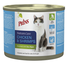 PRINS NatureCare Cat Chicken&Shrimps mitrā barība, 200 g