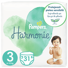 PAMPERS Harmonie 3 (6-10 kg) autiņbiksītes, 31 gab.