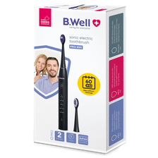 B.WELL Pro-850 Sonic, Black elektriskā zobu birste, 1 gab.