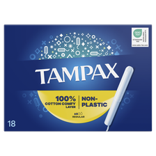 TAMPAX Plastic Free, Regular tamponi, 18 gab.