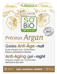 SO BIO ETIC Argan Anti-Aging Night sejas krēms, 40 ml
