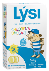 LYSI Childrens Omega-3 kapsulas, 60 gab.
