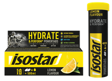 ISOSTAR Hydrate & Perform Powertabs Lemon Isotonic 12g putojošās tabletes, 10 gab.