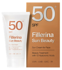 FILLERINA Sun Beauty SPF 50+ saules aizsarglīdzeklis, 50 ml