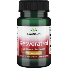 SWANSON Resveratrolis 100 Mg, širdies ir kraujagyslių sistemos palaikymui,  kapsulės, 30 vnt.