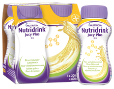 NUTRICIA Nutridrink Jucy Plus (ar Bumbieru Un Plūškoka Ziedu Garšu) 200 ml dzēriens, 4 gab.