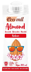 ECOMIL Nature Almond, Sugar Free dzēriens, 200 ml